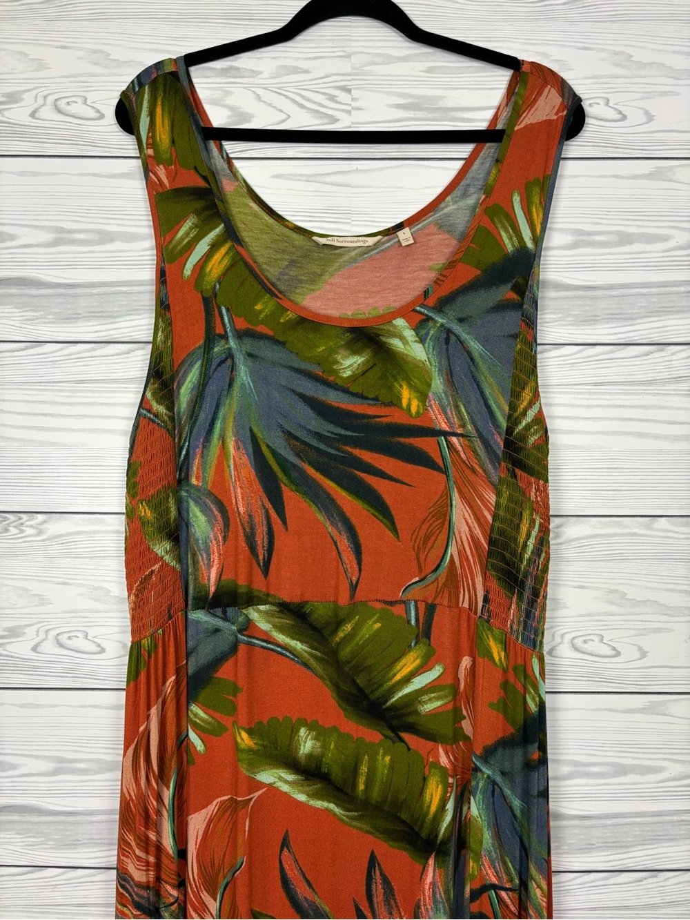 Soft Surroundings Fabiana floral sleeveless dress high-low size large - Picture 4 of 8